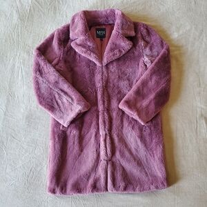BooHooMan Purple Faux Fur Coat Men's Small